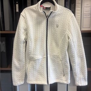 Spyder Women's White Textured Ski Jacket